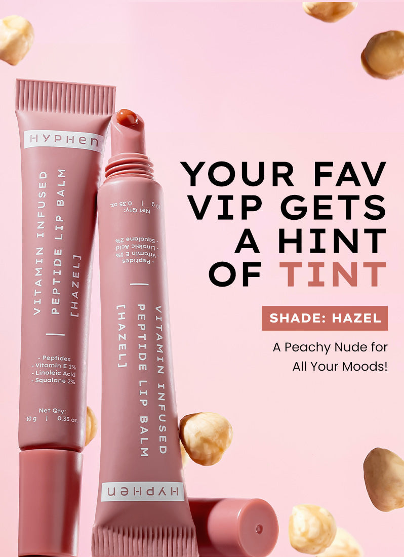 VIP HAZEL LIP BALM WITH 1% VIT E, 2% SQUALANE & PEPTIDES - 10G