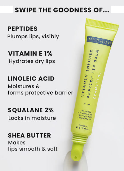 VITAMIN INFUSED PEPTIDE LIP BALM - VANILLA 10G