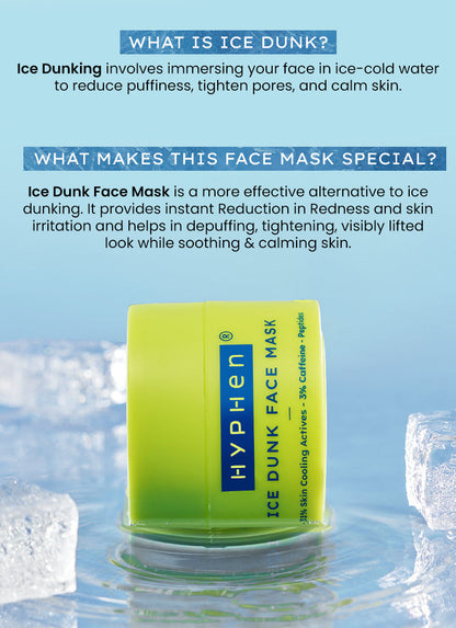 ICE DUNK COOLING FACE MASK 31% COOLING ACTIVES - 50GM
