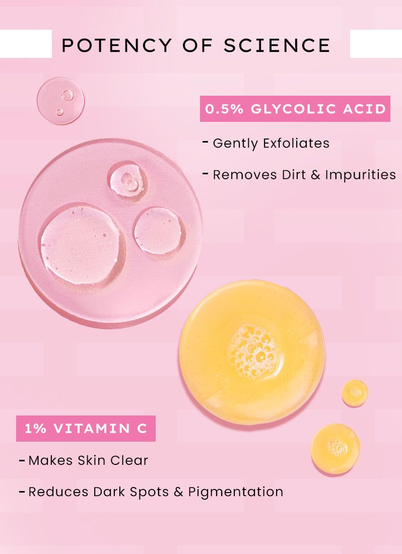 10% FERMENTED RICE WATER CLEANSER - 1% VIT C & 0.5% GLYCOLIC ACID