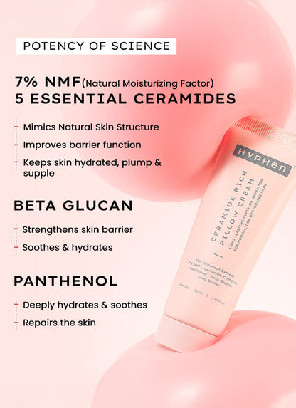 7% Ceramides-NMF Face Moisturizer Rich Pillow Cream - 50 ml