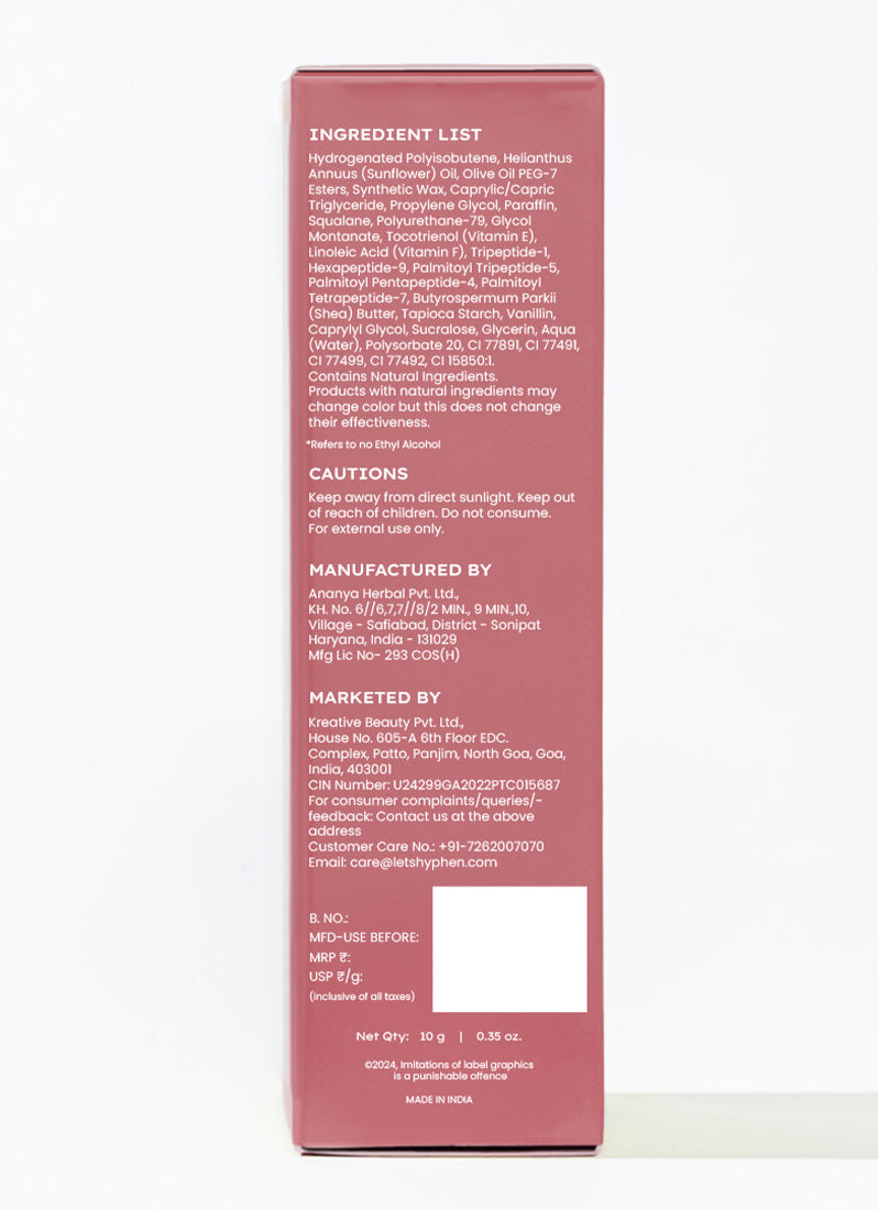 VIP MARSHMALLOW LIP BALM WITH 1% VIT E, 2% SQUALANE & PEPTIDES - 10G